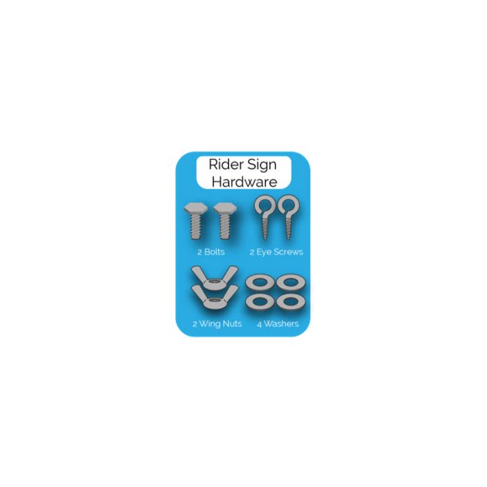 Real Estate Sign - Rider Sign Hardware 1-Set